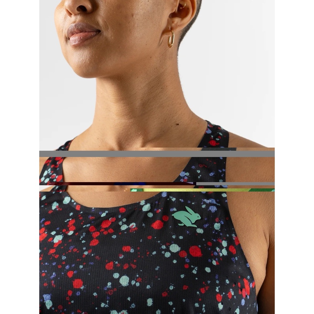 NEW Rabbit Running Go Time Crop Stretch Limo Splatter Women Large Workout Yoga - Picture 8 of 16